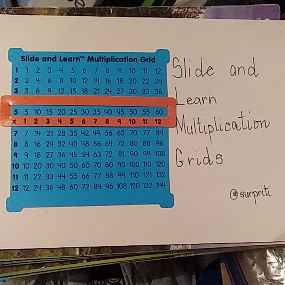 NWT Slide and Learn Multiplication Grid